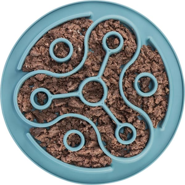 Slow Feed fodermatta, TPE, ø 28 cm, blå Aktivitetsprodukt