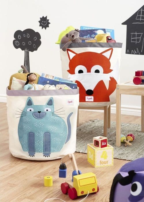 3 groddar Cat Toy Bag Blå