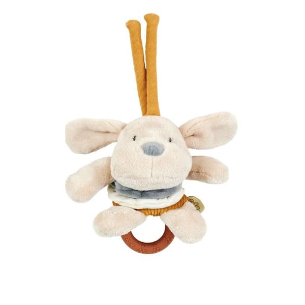 Vibrerande Plysch - Nattou - Hund Charlie - Beige - Utvecklingsleksak - Inbyggd vibrationsfunktion