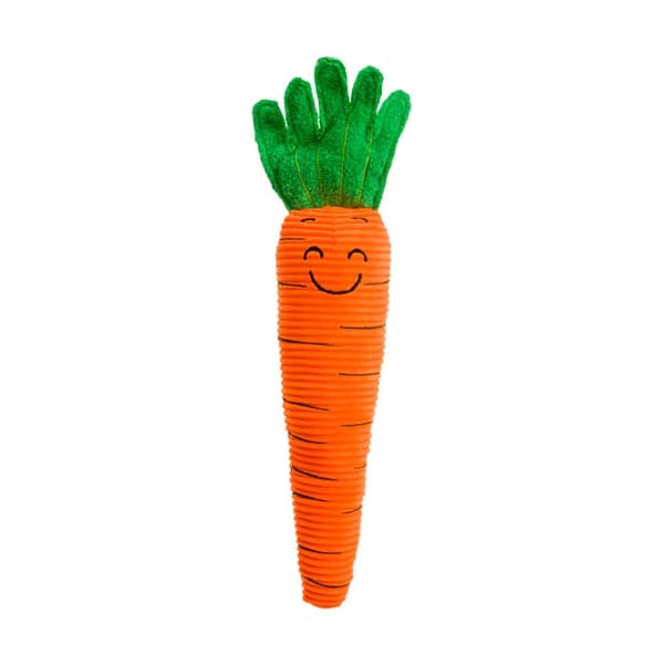 House Of Paws Carrot Christmas Dog Squeak Toy Orange/Green One Size