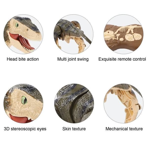 Fjärrstyrd dinosaurie - Cuque - Velociraptor - 18,1 tum - Uppladdningsbar - Barnsäker ABS