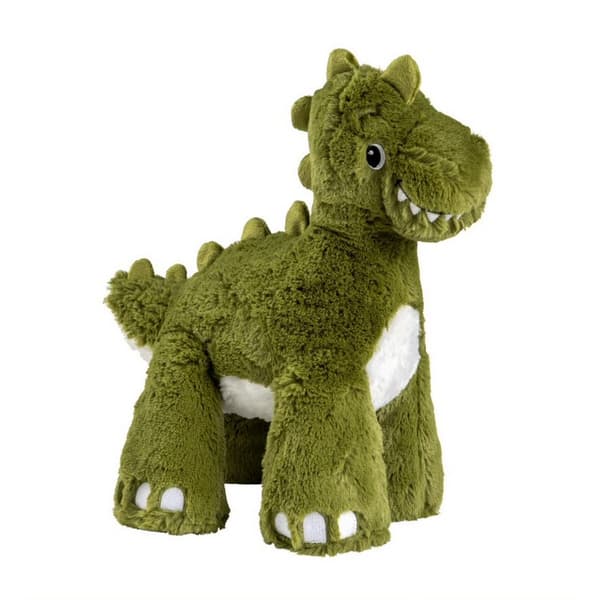 House Of Paws Big Paws Dinosaur Plush Dog Toy Green/White One Size