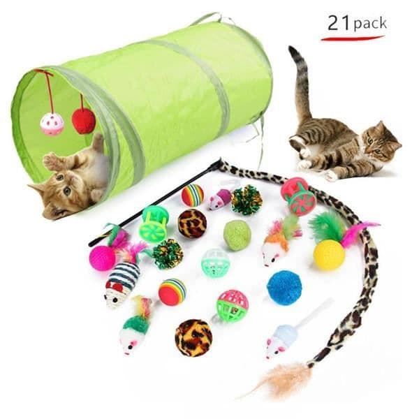 Kattleksak, 21st kattleksaker, kattleksak, Cat Ball Tunnel Kattspel för kattunge
