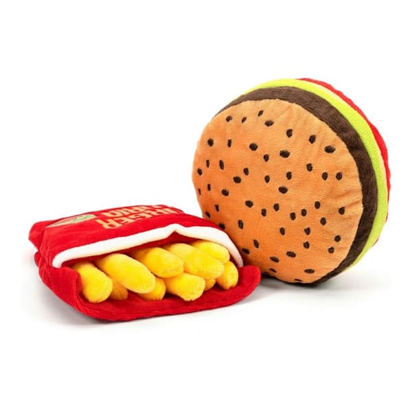 Hundleksak Gloria Hamburdog 14 x 6 cm Hamburgare