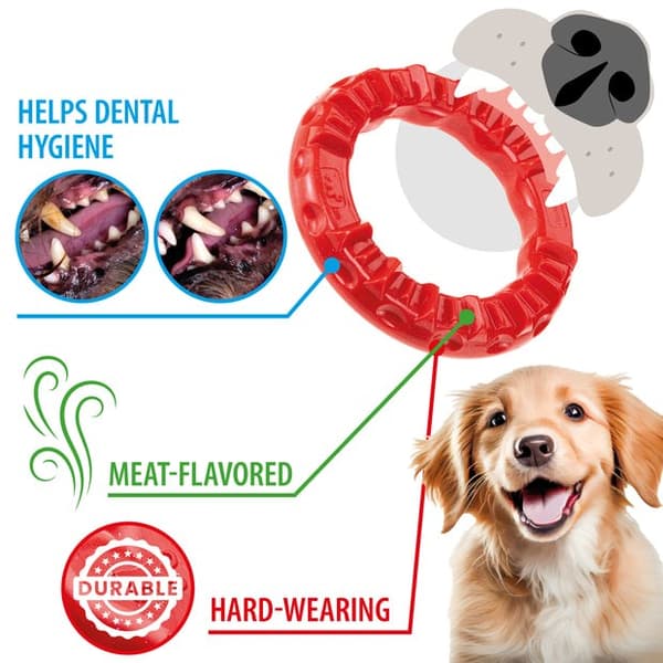 FERPLAST Smile ring S rød - Hundelegetøj