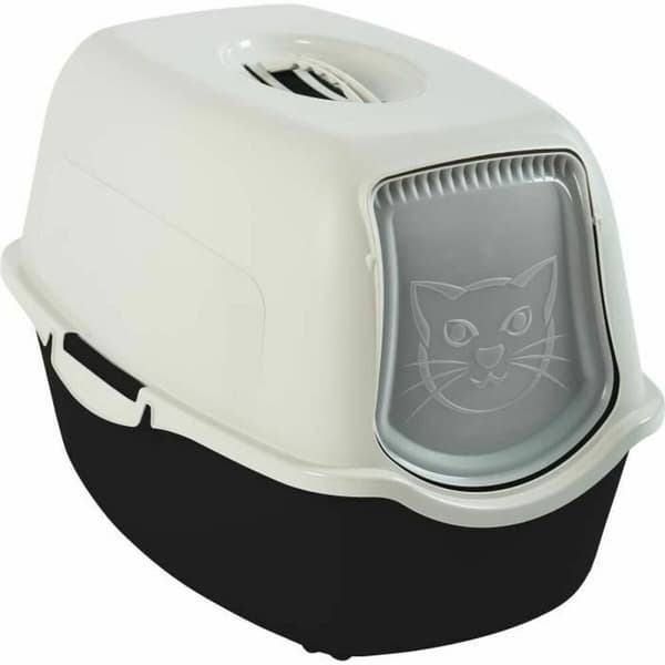 Kissan hiekkalaatikko Rotho My Pet BAILEY 56 x 28 x 39 cm Valkoinen/Musta