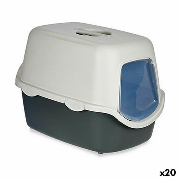 Kattlåda Stefanplast Antracitgrå Ljusgrå Plast 56,5 x 39,5 x 39 cm (20 antal)