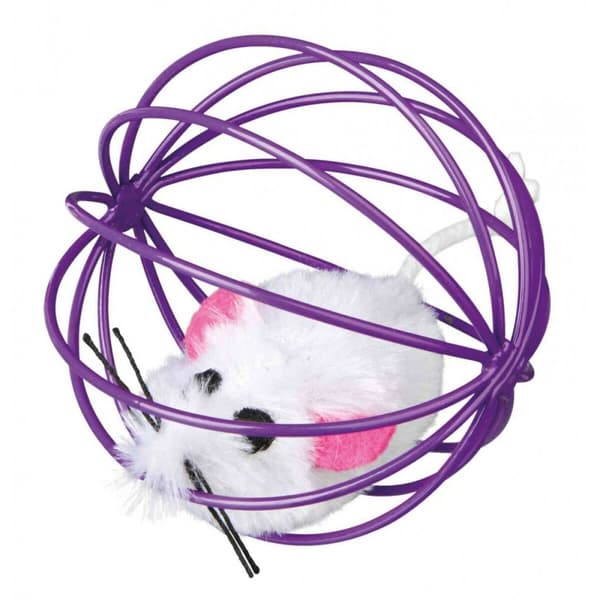 Leksaker Trixie Mouse in a Wire Ball Multicolour Polyester