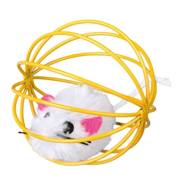 Leksaker Trixie Mouse in a Wire Ball Multicolour Polyester