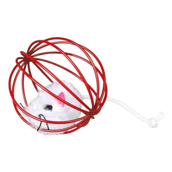 Leksaker Trixie Mouse in a Wire Ball Multicolour Polyester