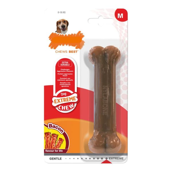 Koiran purulelu Nylabone Dura Chew Bacon Koko M Nylon
