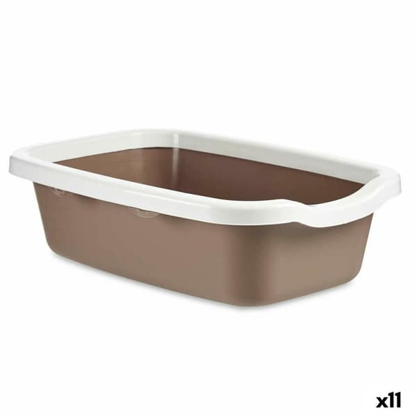 Kissan hiekkalaatikko Mascow 87893 Valkoinen Beige Muovinen 38 x 16 x 58,5 cm (11 Osaa)