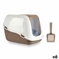 Pikkukuva 1 / 4: Kissan hiekkalaatikko Valkoinen Beige Muovinen 39,7 x 57 x 39 cm (6 osaa)