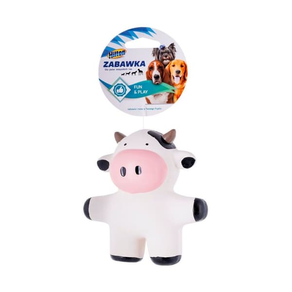Koiranlelu Hilton Cow Valkoinen Musta Lateksi