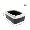 Miniatyrbillede 3 af 3: Kattebakke Rotho Bonnie Eco Sort 57,2 x 39,3 x 20,9 cm Plastik