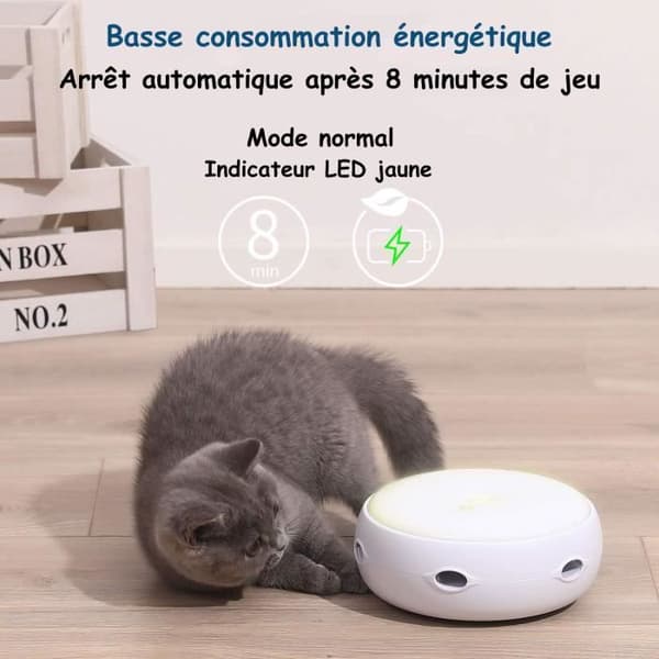 ouet Interactive Cat, Automatic Feather Cat Games, Kitten Twirling Game för inomhuslägenhet Batterier ingår