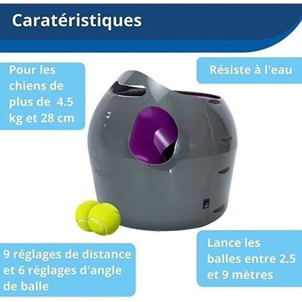 PetSafe automatisk hundbollskastare 30 fot. Grå och lila PTY00-14665 411446
