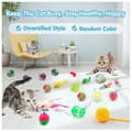 Miniatyrbild 4 av 4: Kattleksaker Set med 30 stycken Flygande fiskfjäder Katt Teaser Stick Byte av pannband Bell