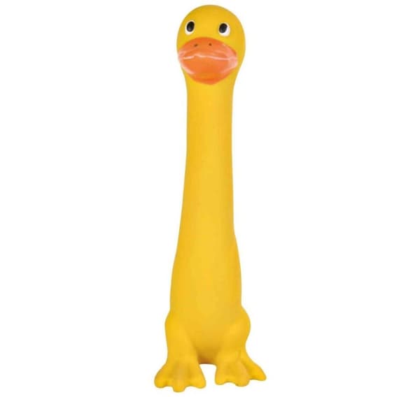 Legetøj til hunde Longie, latex/polyester fleece, 18 cm tilfældig farve