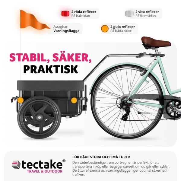 Cykelvagn CargoXpress, multifunktionell, upp till 50kg - svart