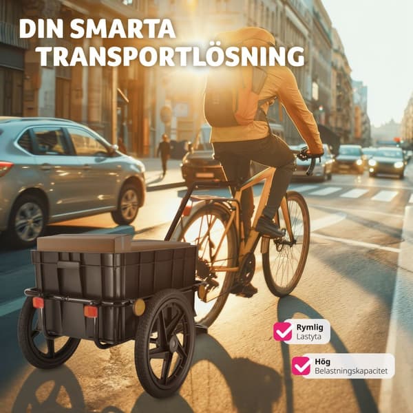 Cykelvagn CargoXpress, multifunktionell, upp till 50kg - svart