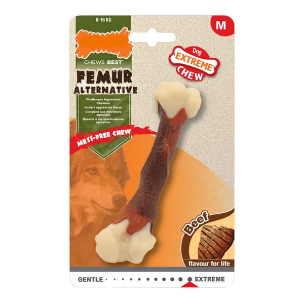 Tuggleksak för hundar Nylabone Extreme Chew Femur Kalvkött Kött XL