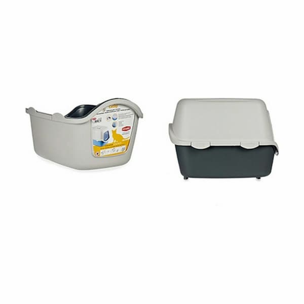 Kattlåda Stefanplast Antracitgrå Ljusgrå Plast 56,5 x 39,5 x 39 cm (20 antal)