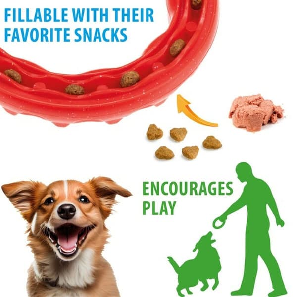 Hund Bidering Ferplast Rød Naturgummi dyr