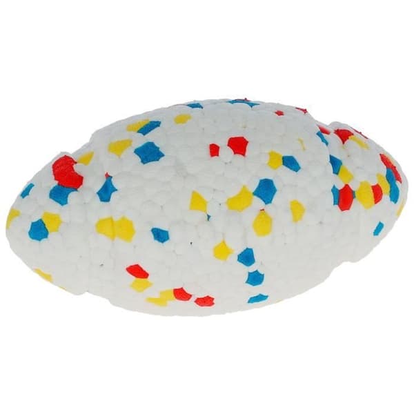Kerbl E-TPU kast-/apporteringsboll - vit/gul/blå/röd - 13,5x7,5x8,5 cm