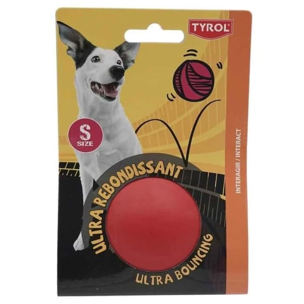 Tyrol - Naturgummi studsboll för hundar - 7cm