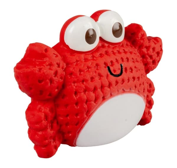 Dog toy latex Crab red 12x5x8,5cm