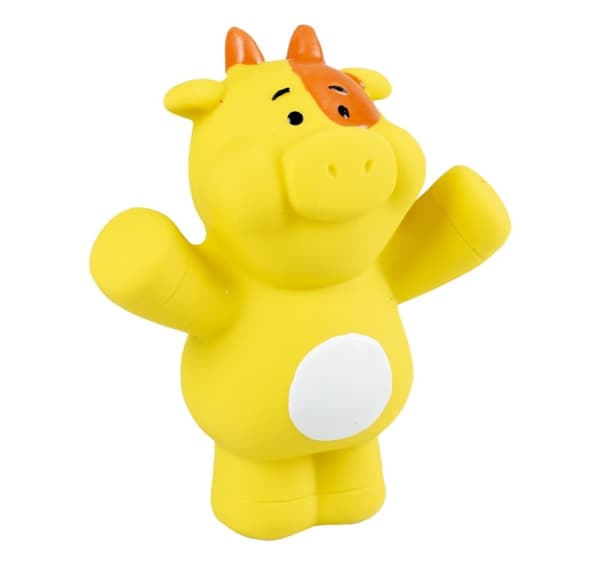 Dog toy latex Cow yellow 11x5,5x12cm