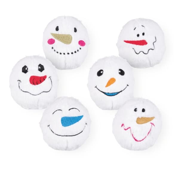 Xmas snowball, plush, ø 10 cm, sorted