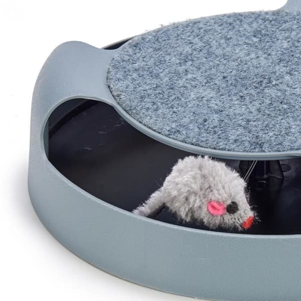 Kattleksak - Mascow - Mushjul - 25 cm - Textil - Grå