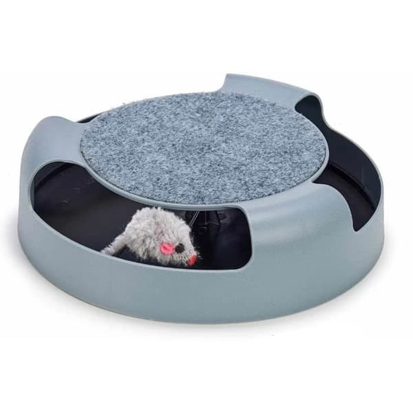 Kattleksak - Mascow - Mushjul - 25 cm - Textil - Grå