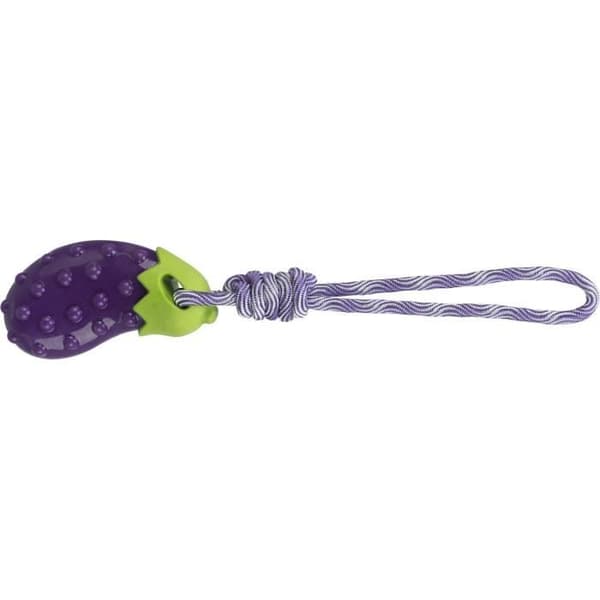 Hund leksak - Trixie - Aubergine på rep - Lila - One size - Pack med 3