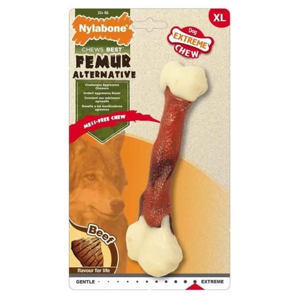Tuggleksak - Nylabone - Femur Extreme Chew - XL - Slitstark nylon - För medelstora hundar