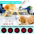 Miniatyrbild 4 av 5: Laserleksak för katt, röd LED-ljuspårare, interaktiva leksaker för innekatter och hundar, lång räckvidd, 3 lägen