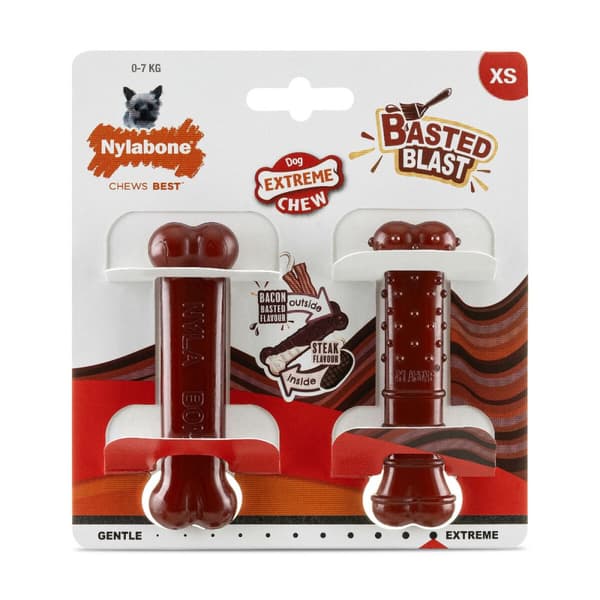Ben Nylabone Brun Bacon XS 2 enheder