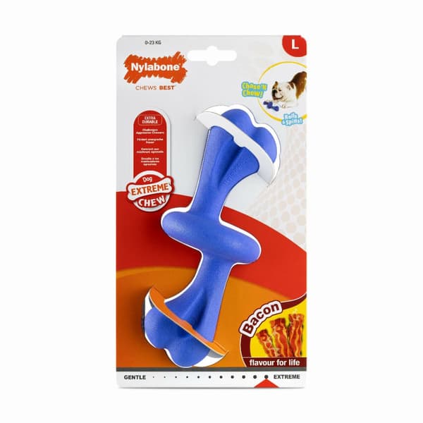 Luu Nylabone Sininen Bacon L