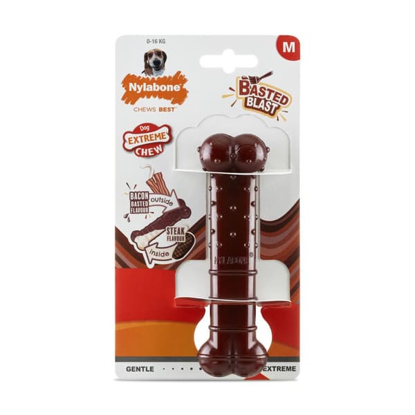 Luu Nylabone Ruskea Bacon M