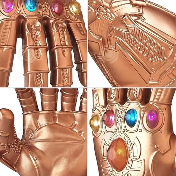 INN PVC-leksakshandskar med LED-ljus cosplay-handskar lämpliga för vuxna med självlysande ädelstenshandskar infinity war