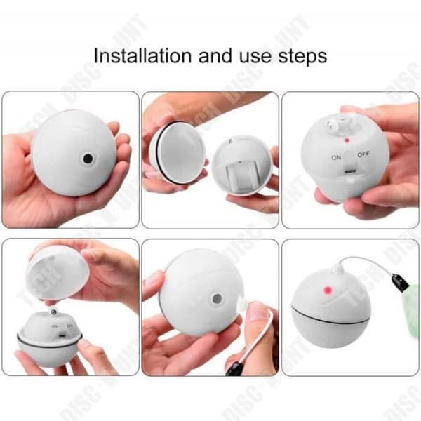 TD® Ball Cat Toy Ball Automatisk Plast Led-ljus Träningsspel Intuitivt Husdjur Hund Domestic Interactive