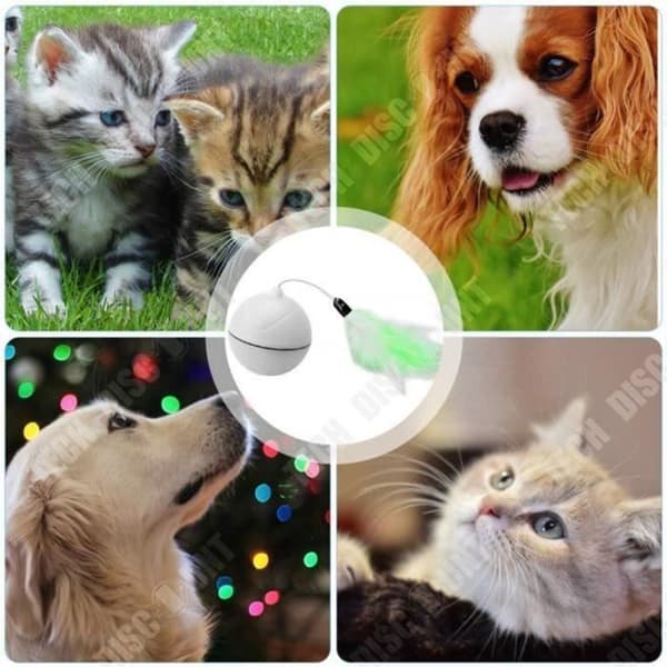TD® Ball Cat Toy Ball Automatisk Plast Led-ljus Träningsspel Intuitivt Husdjur Hund Domestic Interactive