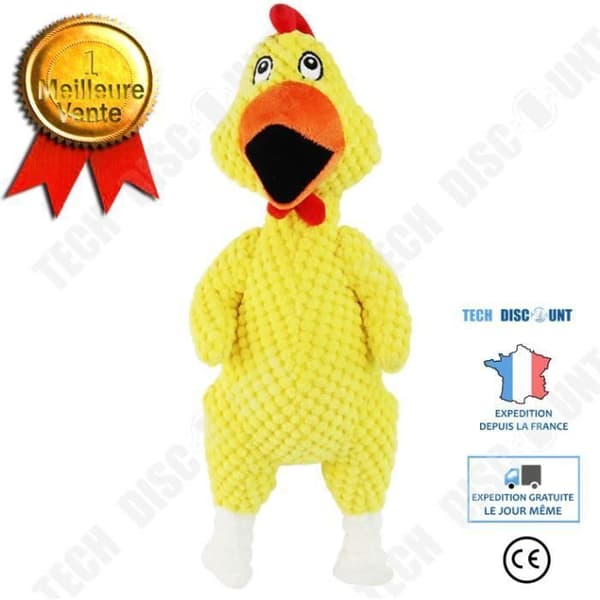 TD® Screaming Chicken Pet Plyschleksak Hundbettleksak Molar Pet Toy