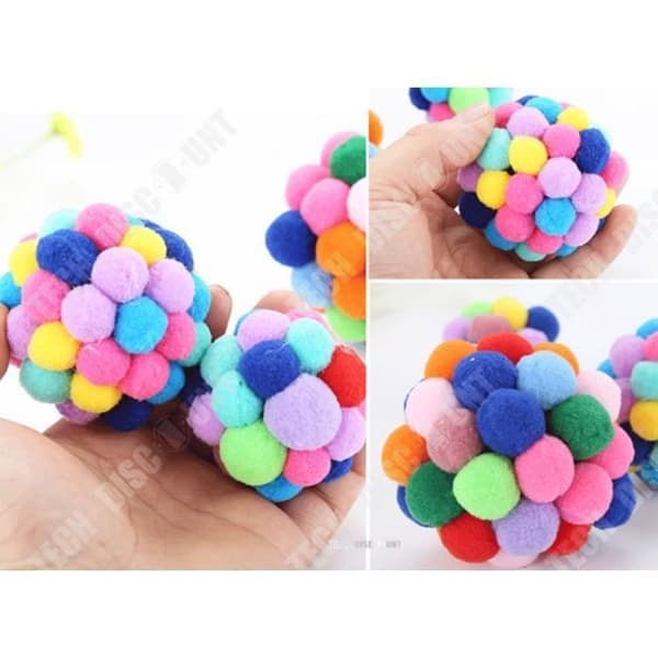 TD® Ball Pet Cat Toy Färgglada Pet Attraktion Tassar Solid Hund Lek Kastgård