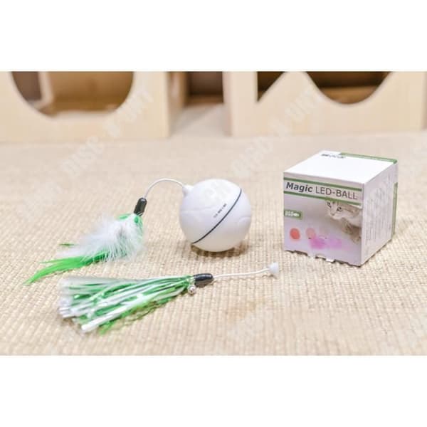 TD® Ball Cat Toy Ball Automatisk Plast Led-ljus Träningsspel Intuitivt Husdjur Hund Domestic Interactive