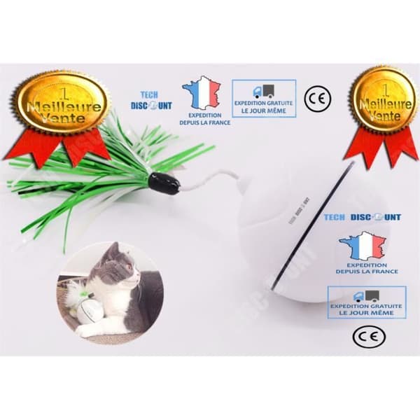 TD® Ball Cat Toy Ball Automatisk Plast Led-ljus Träningsspel Intuitivt Husdjur Hund Domestic Interactive