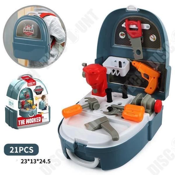 Reparationskit leksak - TECH DISCOUNT - Ryggsäck 2 i 1 - Rollspel Barn
