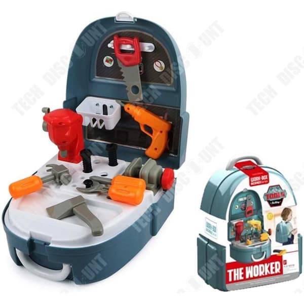 Reparationskit leksak - TECH DISCOUNT - Ryggsäck 2 i 1 - Rollspel Barn